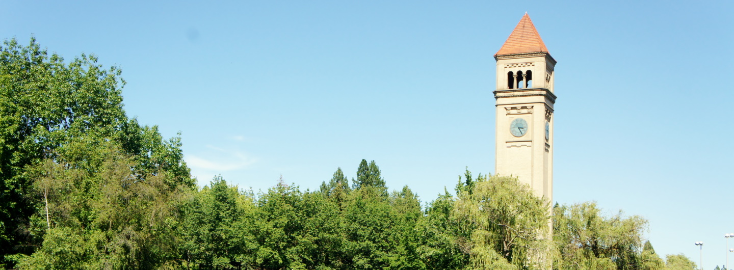 Spokane city riverfront and skyline